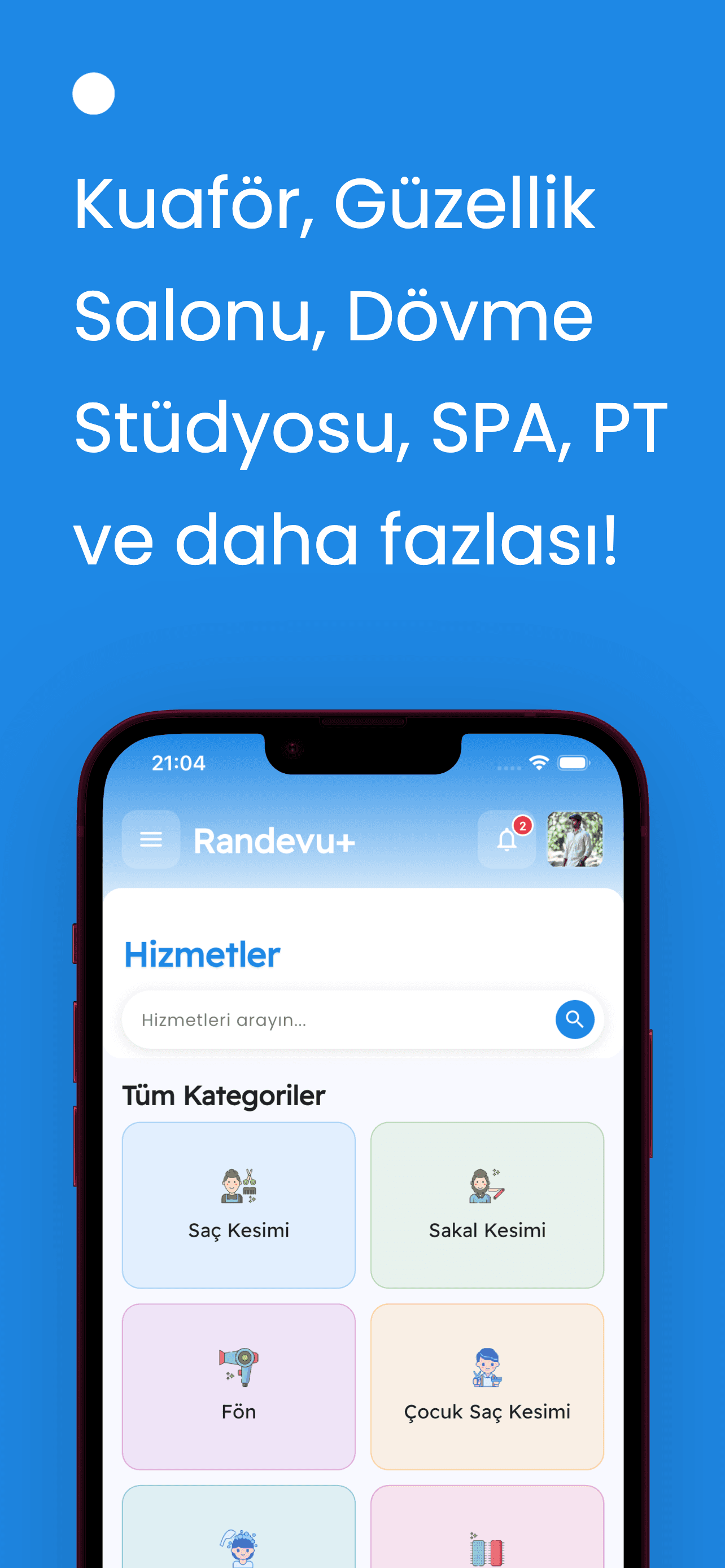 Randevu+ müşteri uygulaması ekran görüntüsü 4