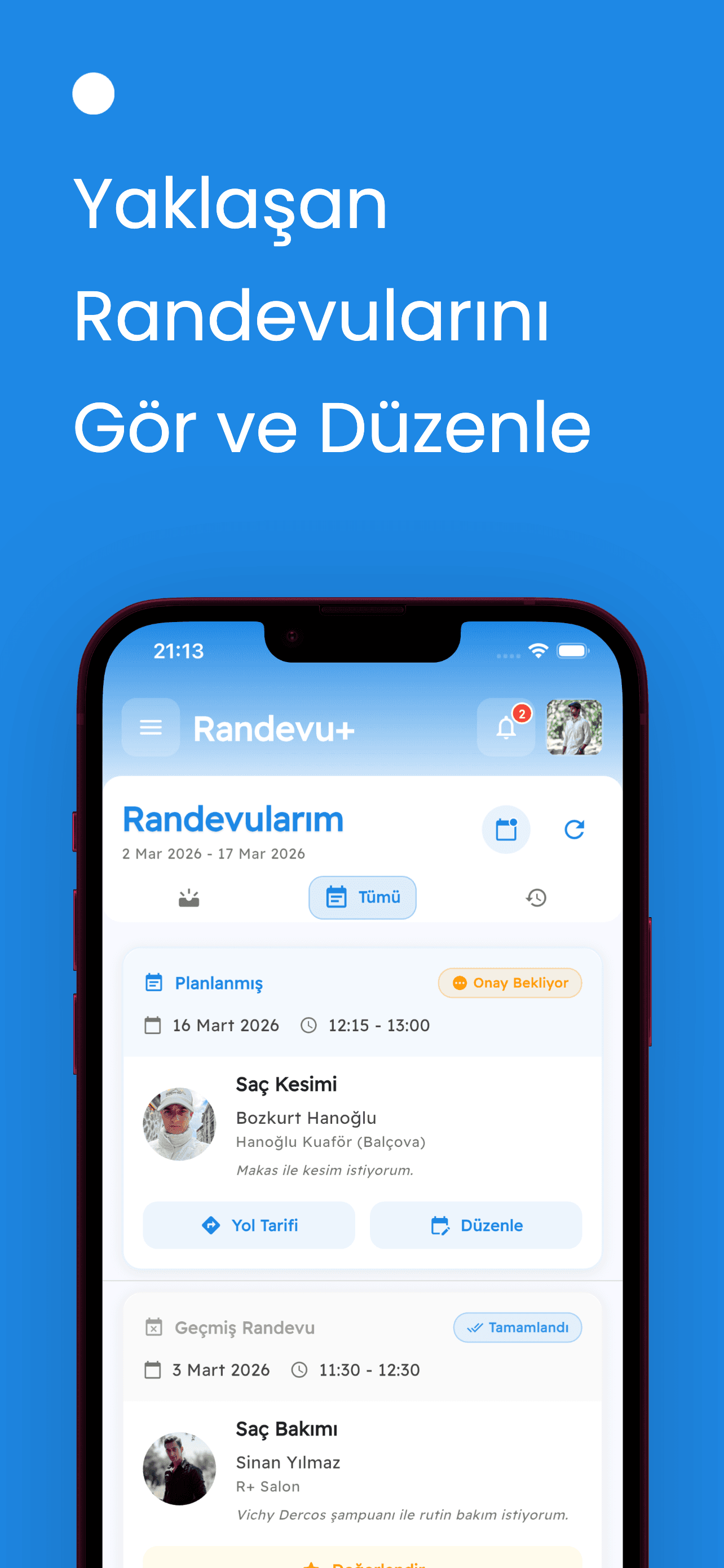 Randevu+ müşteri uygulaması ekran görüntüsü 5